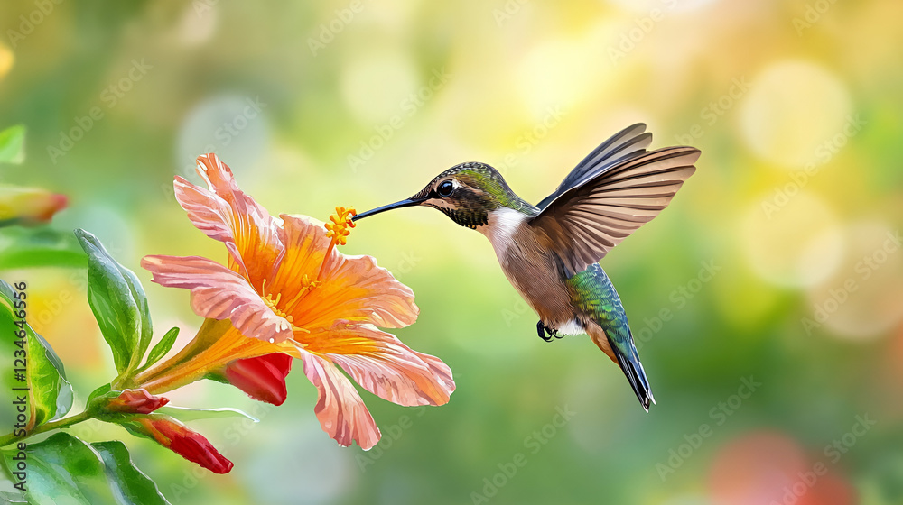 Fototapeta premium hummingbird on a flower