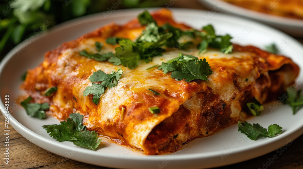 Cheesy Baked Enchiladas with Fresh Cilantro Cheesy Baked Enchiladas with Fresh Cilantro