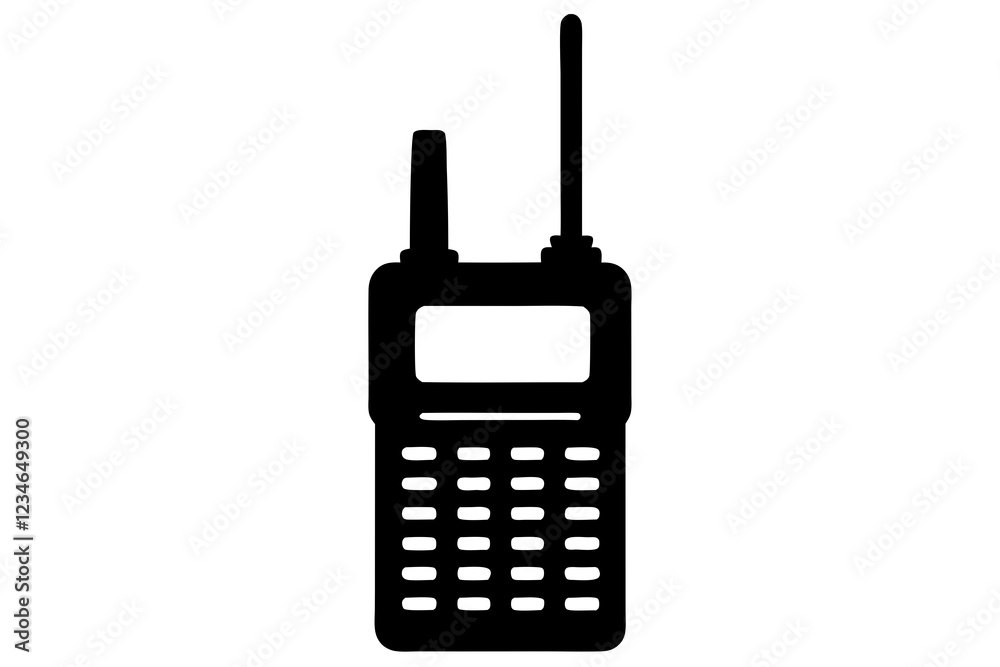 Walkie talkie silhouette vector, Walkie talkie icon Walkie talkie silhouette vector, Walkie talkie icon
