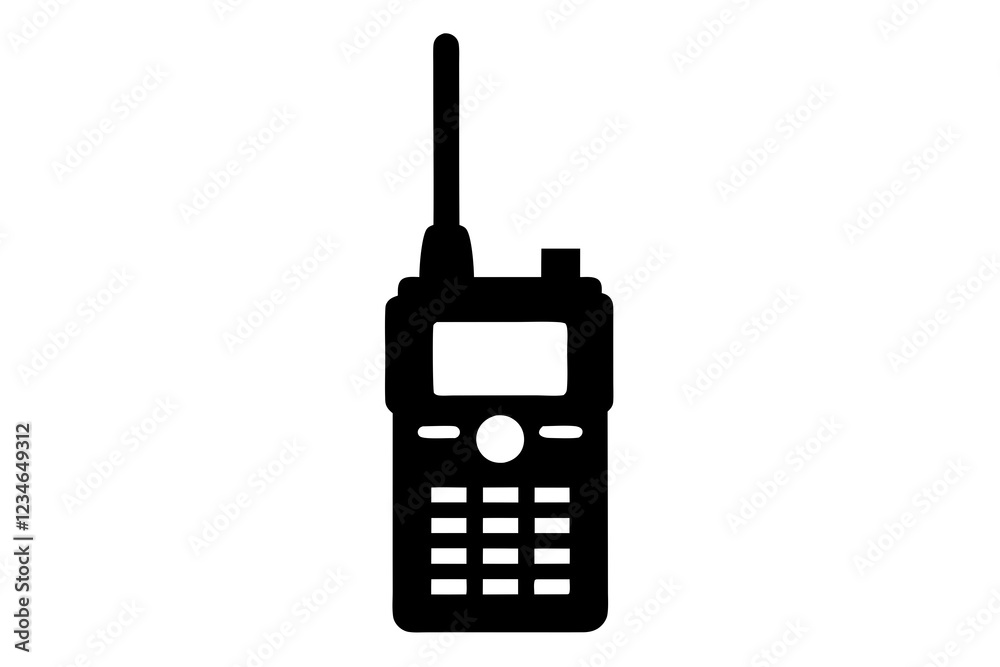 Walkie talkie silhouette vector, Walkie talkie icon Walkie talkie silhouette vector, Walkie talkie icon