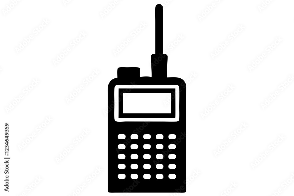 Walkie talkie silhouette vector, Walkie talkie icon Walkie talkie silhouette vector, Walkie talkie icon