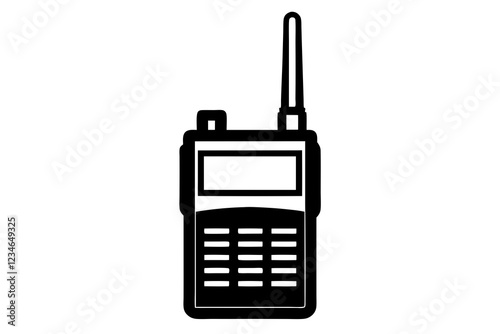 Walkie talkie silhouette vector, Walkie talkie icon