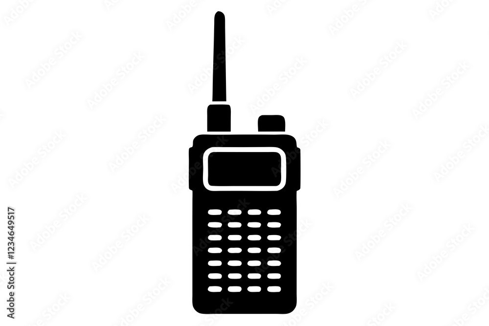 Walkie talkie silhouette vector, Walkie talkie icon Walkie talkie silhouette vector, Walkie talkie icon