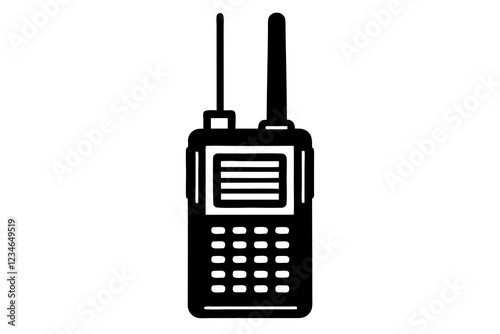Walkie talkie silhouette vector, Walkie talkie icon