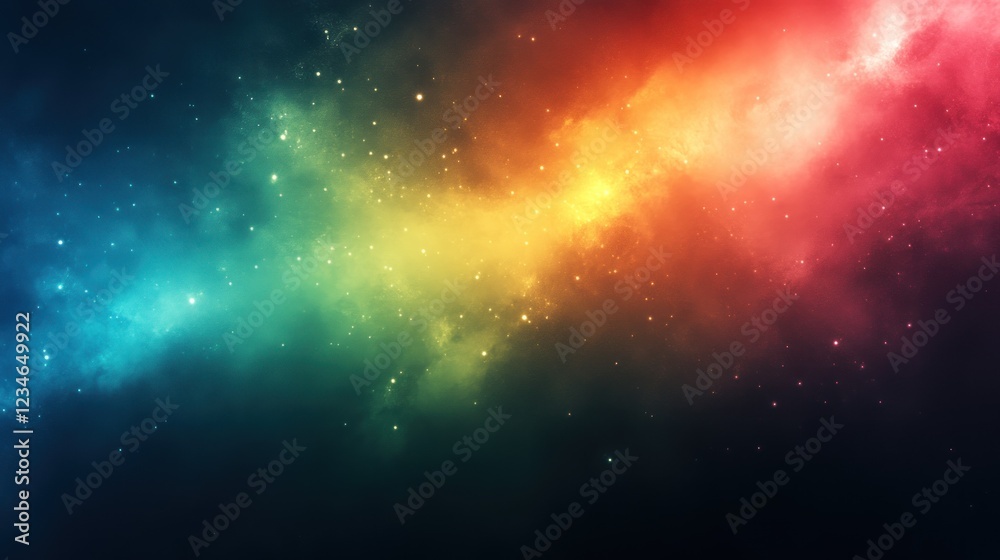 Fototapeta premium Colorful nebula in space with stars and cosmic dust.