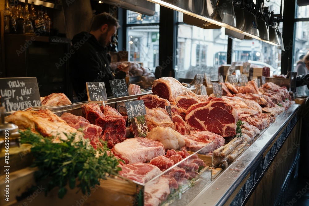 Obraz premium Butcher Shop Display