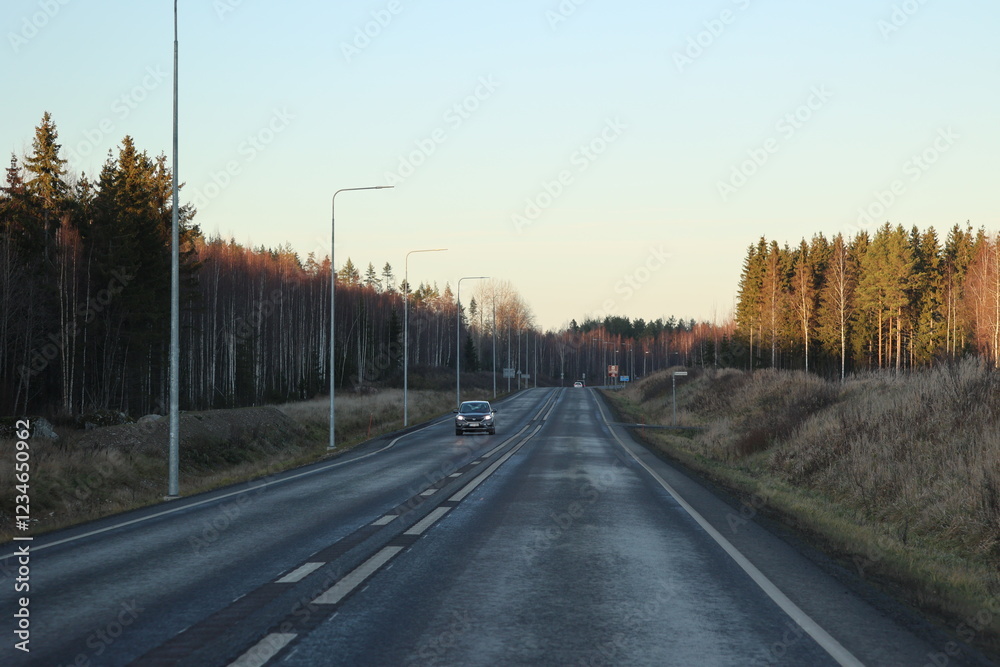Fototapeta premium Straße in Finnland