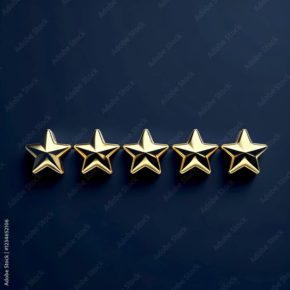 Fototapeta premium Five star rating review icon