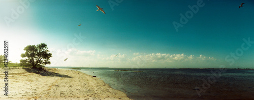 Panoramic view of Far Rockaway beach, Queens, New York City photo