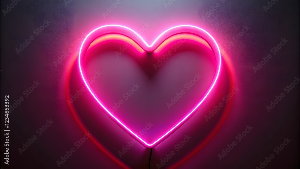 Pink Neon Heart Sign