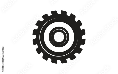 Industrial wood saw vector illustration icon Logo design v.13