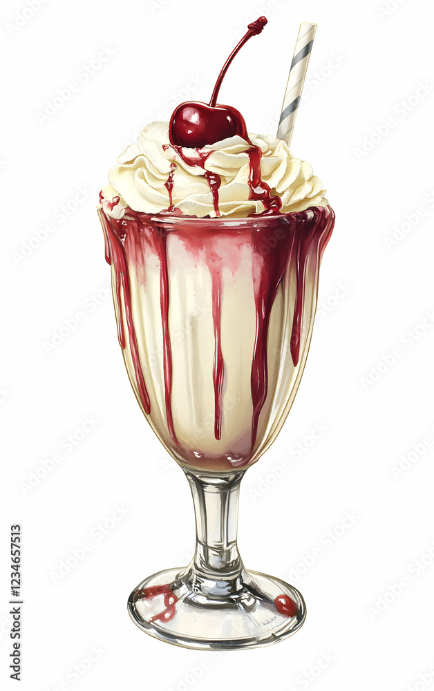 Classic Cherry Vanilla Milkshake Delight Classic Cherry Vanilla Milkshake Delight