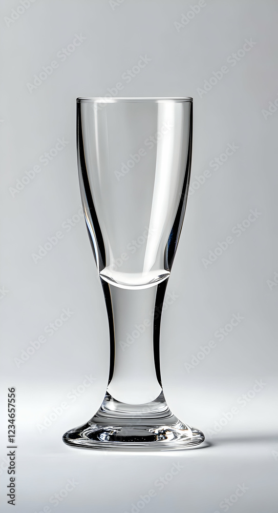 Elegant Empty Glass on a Neutral Background Elegant Empty Glass on a Neutral Background