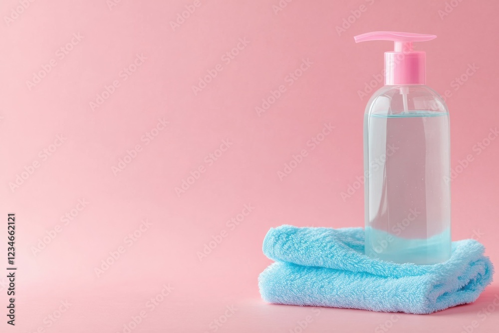 Liquid Soap Dispenser on Towel