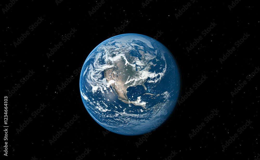 Fototapeta premium Stunning Earth From Space: A Celestial View of Our Planet