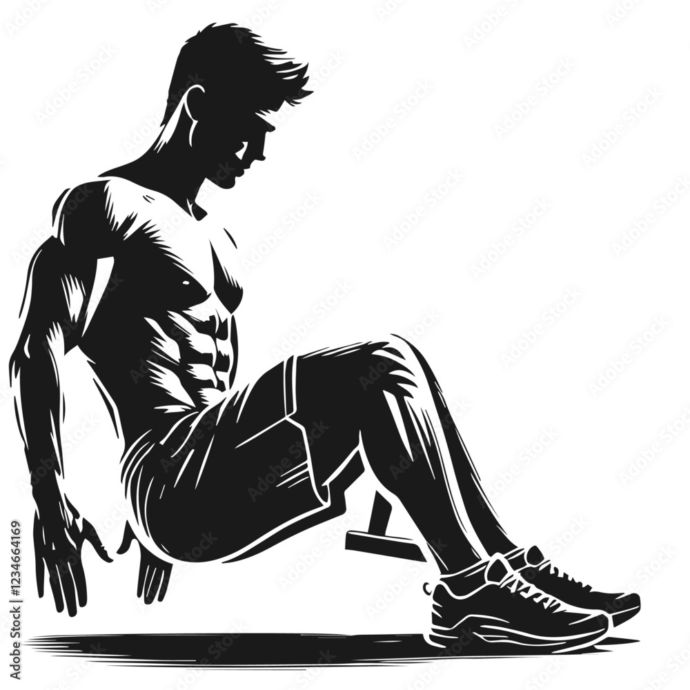 Obraz premium exercisingman