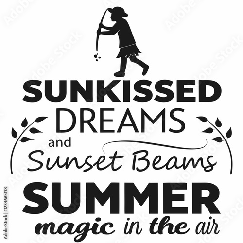 summer sunsets typography t-shirt design