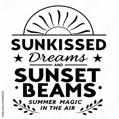 summer sunsets typography t-shirt design