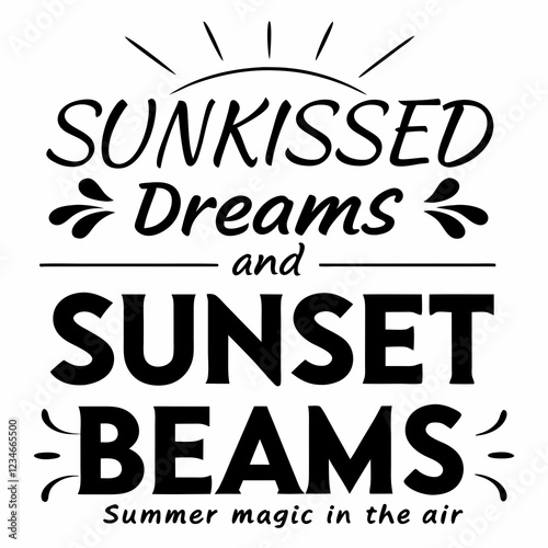 summer sunsets typography t-shirt design