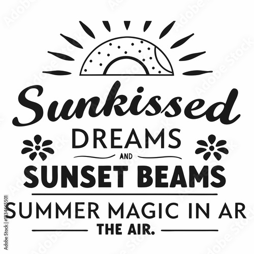 summer sunsets typography t-shirt design