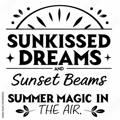 summer sunsets typography t-shirt design