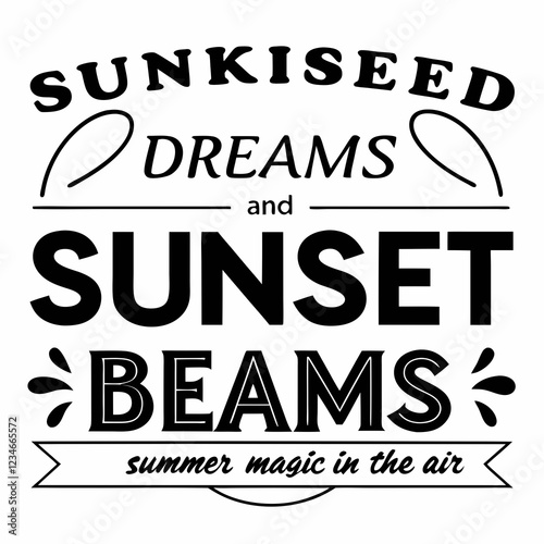 summer sunsets typography t-shirt design