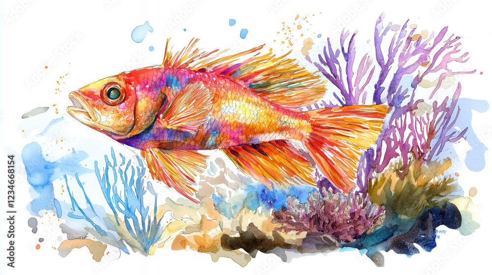 Fototapeta premium tropical fish in aquarium