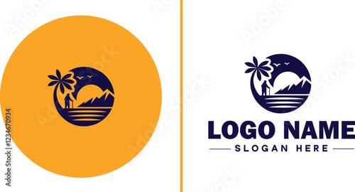 Retirement Community icon Senior living community Retirement village Senior community flat logo sign symbol editable vector