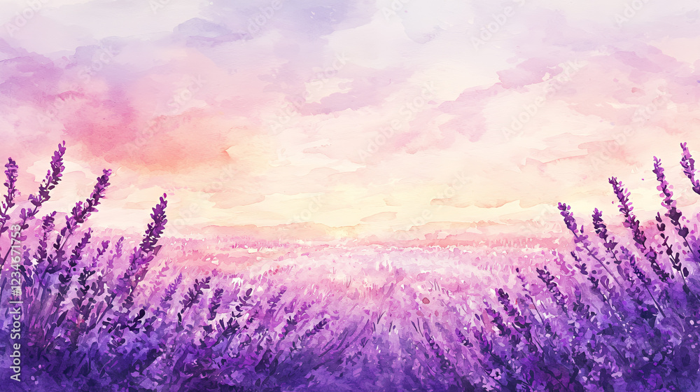 Obraz premium lavender field in the morning