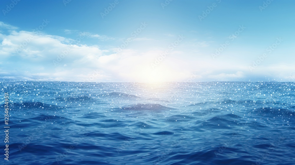 Obraz premium Horizon ocean backgrounds sunlight.