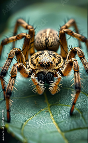 a close up of a jumping spider on a leaf