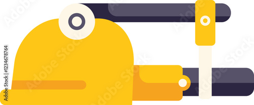 Illustration of a hydraulic hand pump, a powerful tool used for lifting or pressing heavy objects