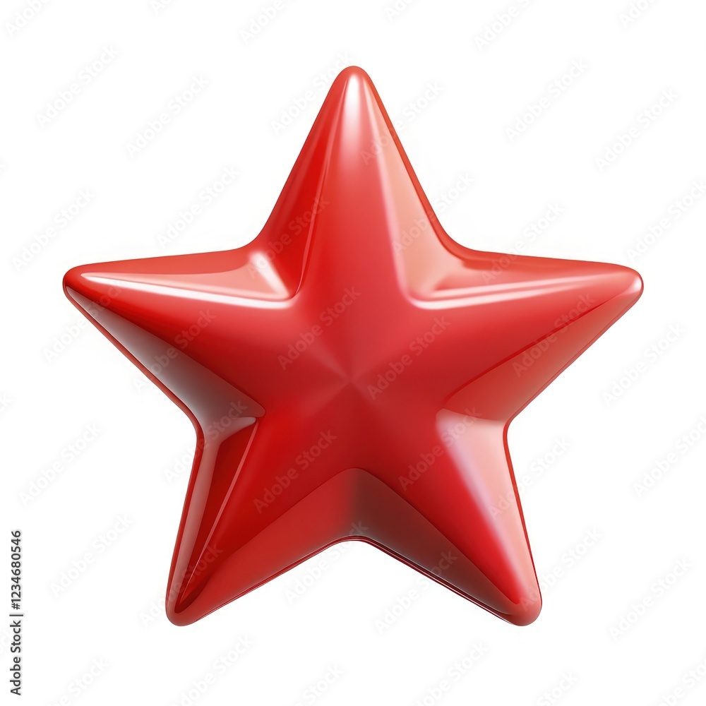 Red Star With Soft Corners on a Standard Scale. Generative AI Red Star With Soft Corners on a Standard Scale. Generative AI