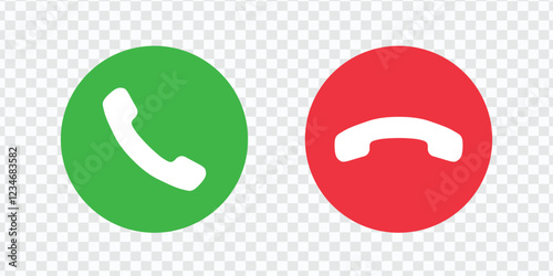Call Button Icon Set | Accept and Decline Phone Call Symbols