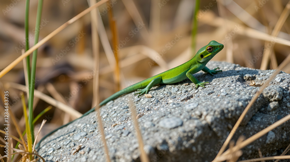 Fototapeta premium lizard on a rock