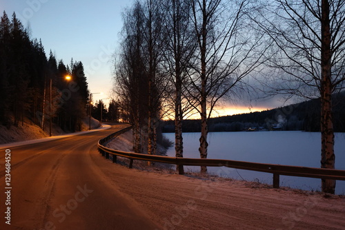Winterlicher Parkplatz
