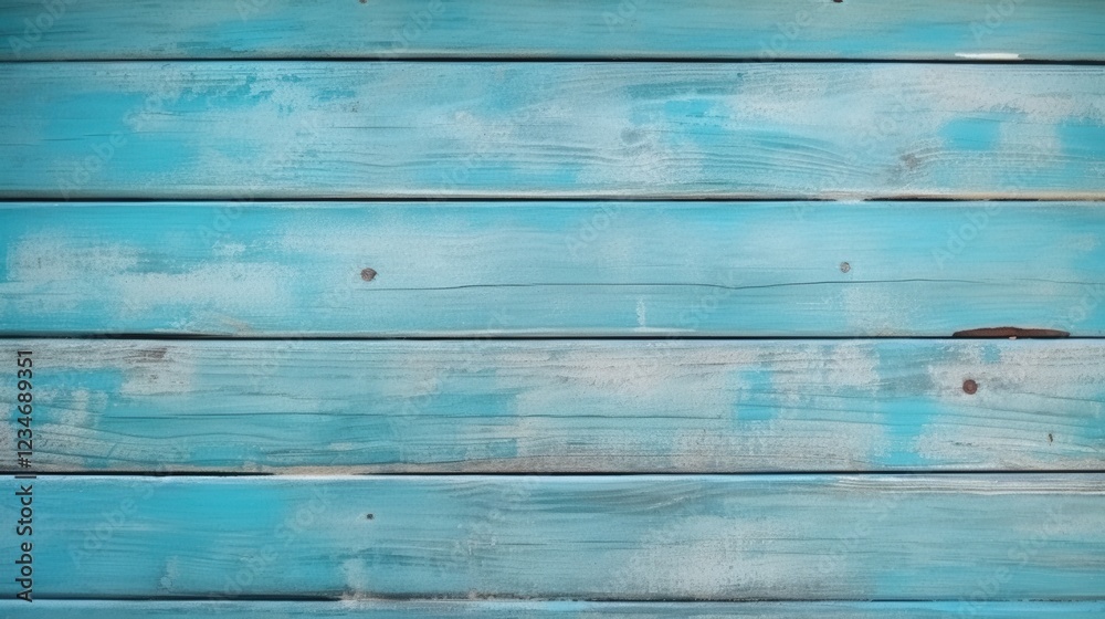 Naklejka premium Vintage Blue Grunge Wood Plank Background with Weathered Texture for Distinctive Design Elements and Creative Projects