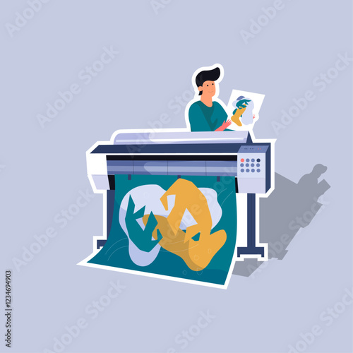 penaflex printing machine vector gadget office equipment digital device