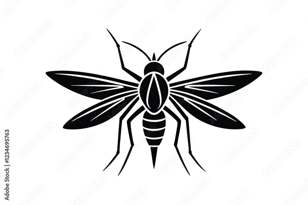 Create a Minimalist Mosquito Logo Vector for Print Create a Minimalist Mosquito Logo Vector for Print