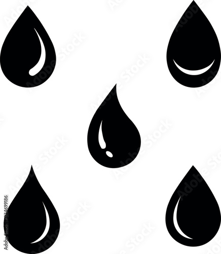 Pure and Fresh Water Drop Vector Graphics for Sustainability Concepts