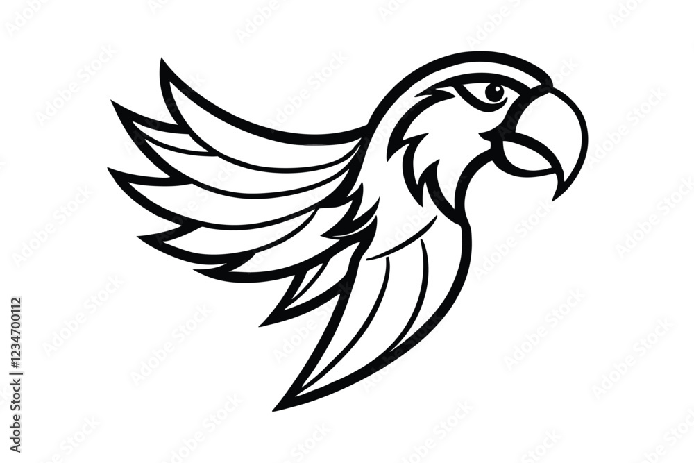 Fototapeta premium Stunning Macaw Logo