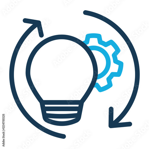 Invention Icon Line Color Style for Process Improvement Pack Icon Themes
