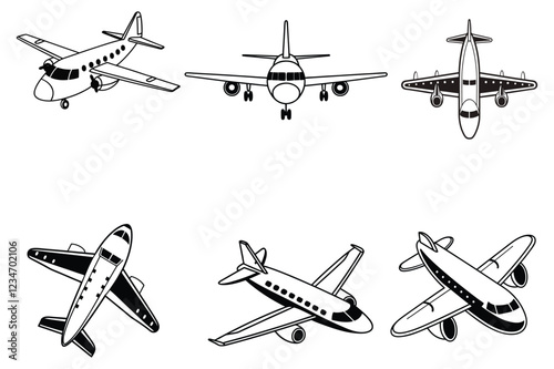 This is vector air plane design with illustratron