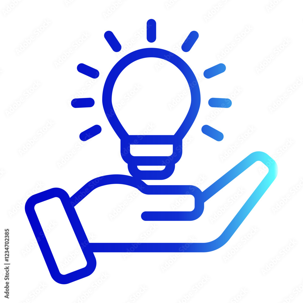 Solution Icon Outline Gradient Solution Icon Outline Gradient