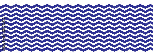 Wave line and wavy zigzag lines. Black curved lines pattern in abstract style. Horizontal geometric decoration element. Vector illustration.