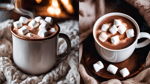 Warm and Delicious Hot Chocolate and Marshmallows Perfect Winter Day
