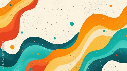 Vibrant color waves abstract art illustration modern design aesthetic view creative concept