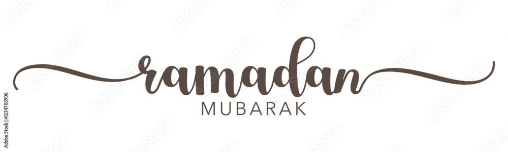 Ramadan Mubarak typography calligraphy text vector signature modern luxury lettering for holy month banner, poster others Ramadan Mubarak typography calligraphy text vector signature modern luxury lettering for holy month banner, poster others