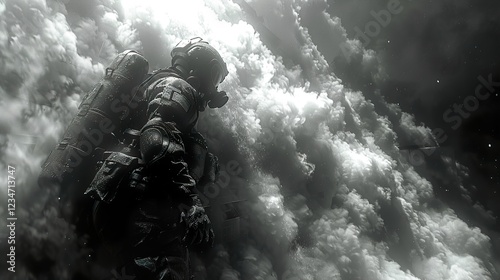 un homme en combinaison de protection vaporise l'intÃ©rieur d'un appartement avec de la vapeur pour lutter contre les punaises de lit HD 8K wallpaper Photographic Image