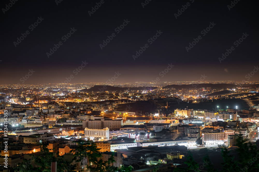 Abha City at Night A Stunning Skyline of Lights Abha City at Night A Stunning Skyline of Lights